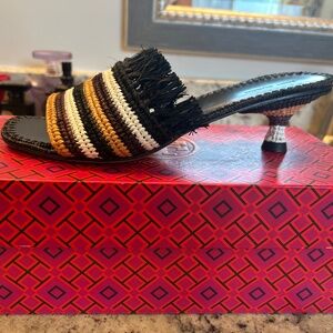 Tory Burch Eleanor Raffia Kitten Heels